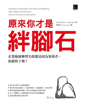 書封 原來你才是絆腳石：企業敏捷轉型失敗都是因為領導者，你做對了嗎？