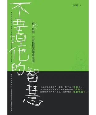 書封 不要理他的智慧：看清真相、不再動怒的禪修原則
