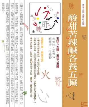 書封 酸甜苦辣鹹各養五臟